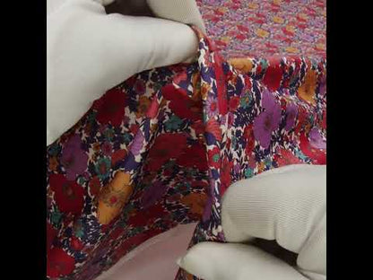 Liberty Fabrics Tana Lawn® - Meadow Song Purple - Golden Yellow, Red and Purple Flower Field