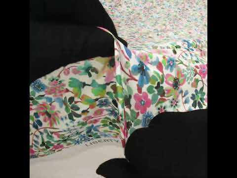 Liberty Fabrics Tana Lawn® - Dreams of Summer Green - Pink, Green and Blue Watercolor Floral - Image 6 of 6