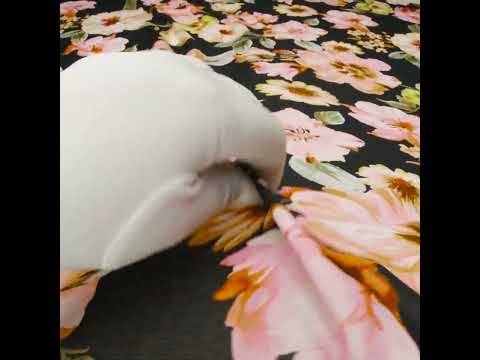 Cotton Voile - Light Pink, Green and Black Watercolor Florals - Mood Exclusive Blooming Bouquets Print - Image 6 of 6