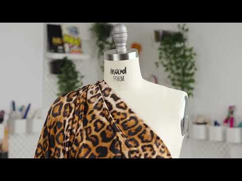 Mood Exclusive Italian Taupe and Black Leopard Printed Silk Charmeuse - Image 6 of 6