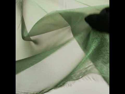 Olive Iridescent Nylon Organza - Image 5 of 5