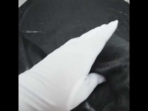 Lightweight Linen Woven with Metallic Silver Foil - Black - Simone Collection - Image 5 of 5