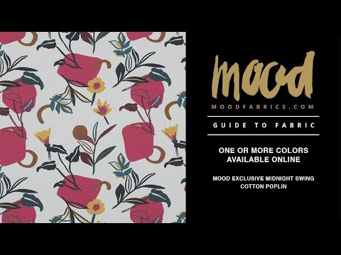 Cotton Poplin - Pink Sorbet Shapes and Flowers - Midnight Swing Print - Mood Exclusive Avenable Collection - Image 5 of 5