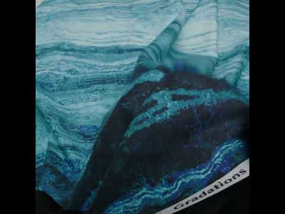 Stonehenge Wide Backing Quilting Cotton by Northcott - Midnight Swirling Lines Gradient, 108" Width - Ombre Wide Backing II Collection