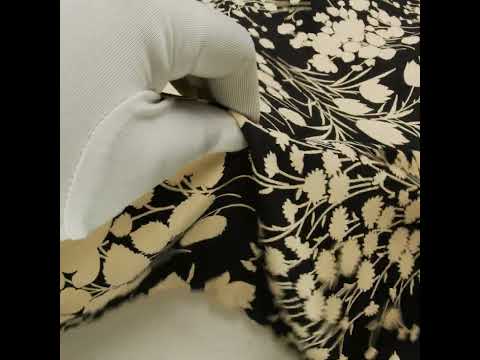 6-Ply Silk Crepe Print by The Row - Black and Cream Floral - Image 6 of 6