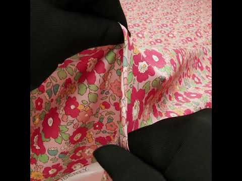 Liberty Fabrics Tana Lawn® - Betsy Meadow Pink - Baby Pink, Bright Pink and Green Illustrated Floral - Image 5 of 5