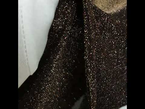 Nylon Knit with All-Over Glitter - Gold - Sun Streams Collection - Image 6 of 6