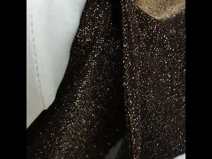 Nylon Knit with All-Over Glitter - Gold - Sun Streams Collection