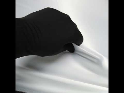 Italian White Stretch Polyester Charmeuse - Image 5 of 5