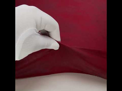 Faux Leather Foil Stretch Polyester Knit - Red Cloud Textured - Vanessa Collection