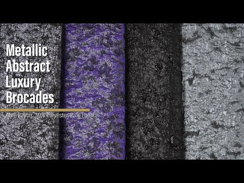 Metallic Purple and Black Abstract Luxury Brocade - Image 6 of 6