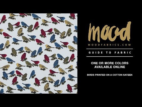 White Birds Printed on a Cotton Sateen - Image 5 of 5
