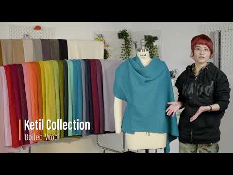 Boiled Wool Coating Fabric - Teal - Ketil Collection - Image 6 of 6