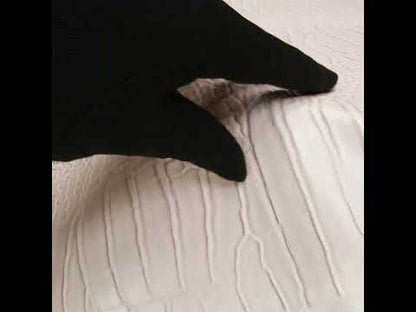 Crocodile Faux Leather Vinyl - Eggshell - Kristin Collection