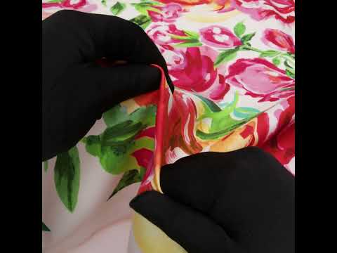 Brushed Cotton Woven - Pink, Yellow and Green Bold Painterly Flowers - Mood Exclusive Blooming Impasto Print - Image 6 of 6