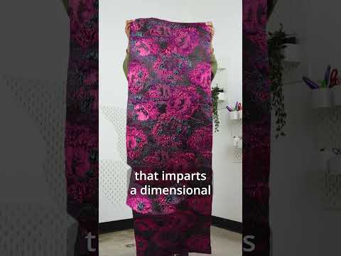 Metallic Fuchsia, Teal and Black Garden of Abstraction Luxury Brocade - Image 7 of 7