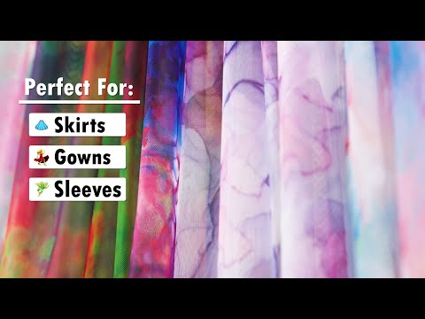 Rainbow Splash Watercolor Printed Tulle - Image 6 of 6