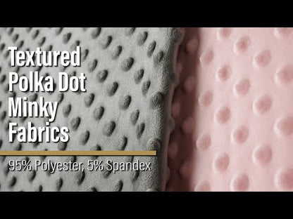 Dotted Minky - White Textured Polka Dots