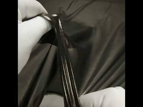 Liquid Sheen Metallic Polyester Chiffon - Gold on Black - Liquid Sheen Chiffon Collection - Image 5 of 5