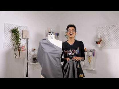 Super 120 Light Heathered Gray Gabardine Wool Suiting