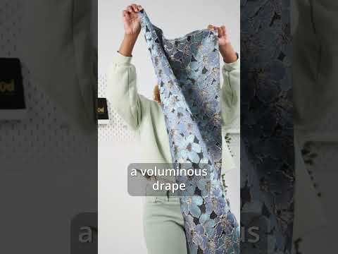 Metallic Gold, Sky and Country Blue Floral Frolic Luxury Brocade - Image 7 of 7