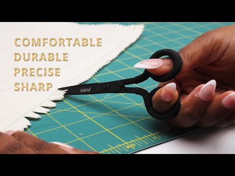 Mood Metallic Blue Embroidery Scissors with Matte Rubber Grips - 5" - Image 7 of 7