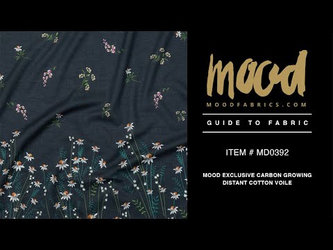 Cotton Voile Panel - Black Beauty Daisy Flowers - Growing Distant Print - Mood Exclusive Kenko Collection - Image 5 of 5