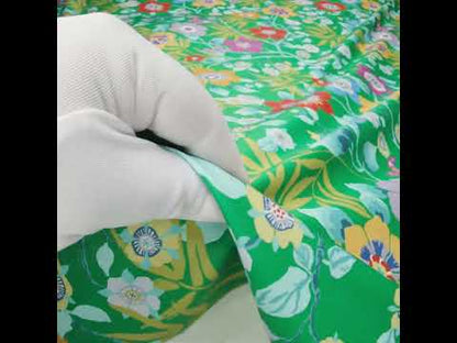 Liberty Fabrics Tana Lawn® - Pavilion Green - Kelly Green, Blue and Red Bold Florals