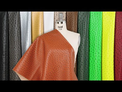 Kidepo Neon Yellow Faux Ostrich Leather Vinyl
