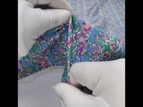 Liberty Fabrics Tana Lawn® - Strawberry Thief Spring Multi Bright - Blue, Green and Pink Birds, Berries and Flowers - Image 6 of 6