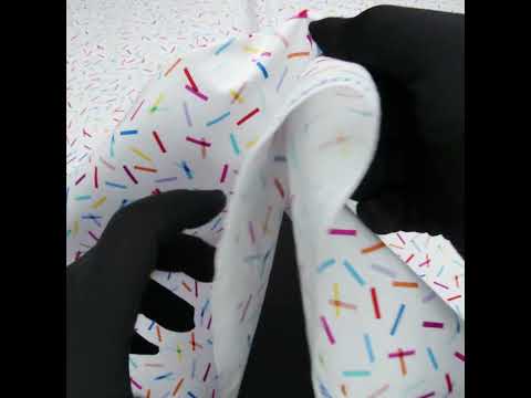 Printed Quilting Cotton by Ghazal Razavi for FIGO Studio - Rainbow and White Confetti - Dovetail Collection - Image 6 of 6