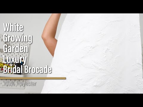 Luxury Bridal Brocade - White Growing Garden - Image 6 of 6