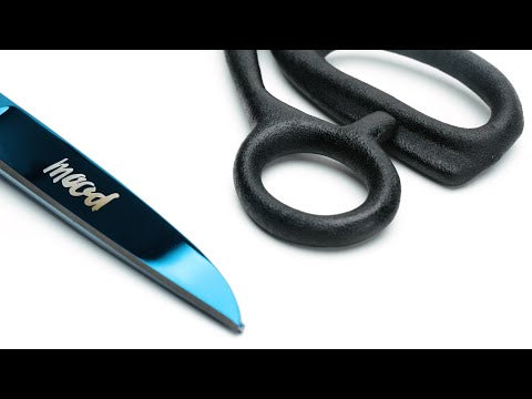 Mood 9" Matte Black Knife-Edge Dressmaker's Shears with Matte Rubber Grips - Image 7 of 7