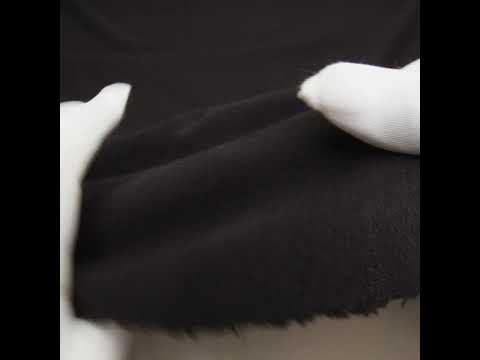 Cotton Fleece Backed Jersey - Black - Leida Collection - Image 5 of 5