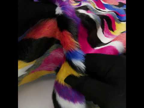 Vibrant Multicolored Faux Fur - Image 5 of 5