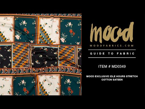 Stretch Cotton Sateen - Floral and Geometric Patchwork - Idle Hours Print - Mood Exclusive Kenko Collection - Image 5 of 5