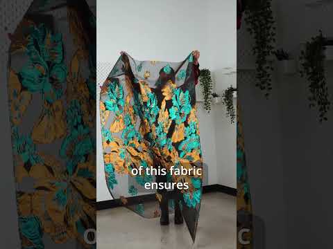 Metallic Gold, Lime and White Floral Luxury Burnout Brocade Panel - Image 6 of 6