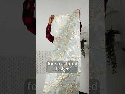 Metallic Gold and Pink Floating Flowers Luxury Burnout Brocade - Image 6 of 6