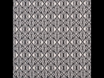 Black/Off-White Geometric Diamonds Cotton Jacquard