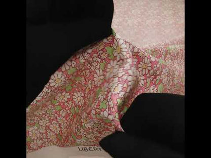 Liberty Fabrics Tana Lawn® - Alice W Pink - Baby Pink, Green and White Daisy Flowers