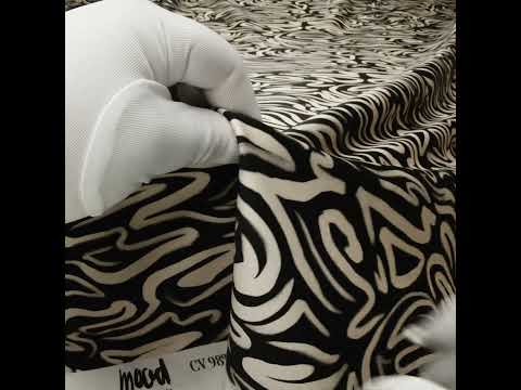 Stretch Cotton Sateen - Black and White Abstract Lines - Gallery Tour Print - Mood Exclusive Metro Collection - Image 6 of 6