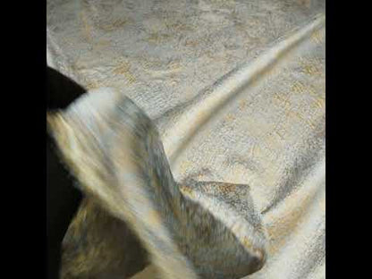 Pegasus Gold and Pale Blue Mottled Luxury Brocade