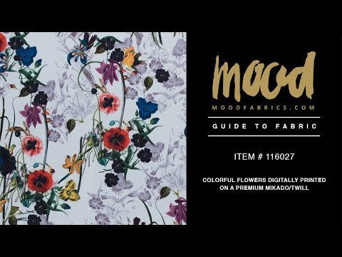 Colorful Flowers Digitally Printed on a Premium Mikado/Twill - Image 5 of 5