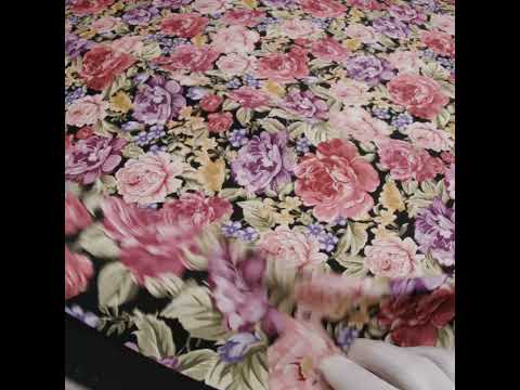 Brushed Cotton Woven - Rose Pink, Purple and Black Blooming Flowers - Mood Exclusive Tender Bloom Print - Image 6 of 6