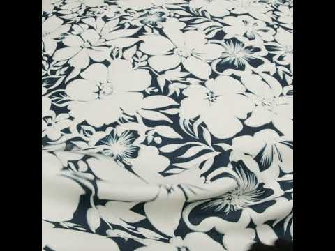 Brushed Cotton Woven - Navy and Ivory Floral - Mood Exclusive Whitewash Bloom Print - Image 6 of 6