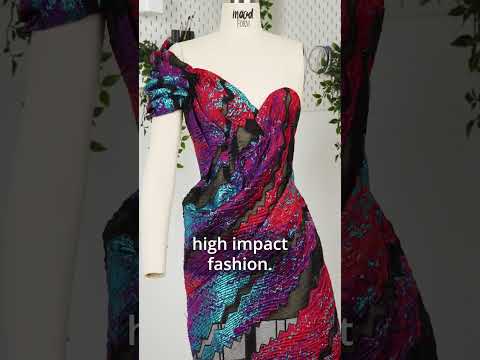 Metallic Black and Lime Green Drifting Rifts Crinkled Luxury Burnout Brocade - Image 6 of 6