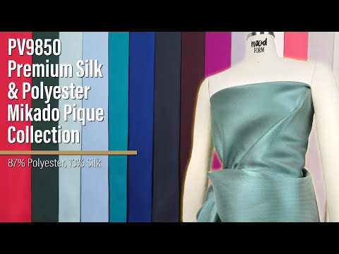 Polyester and Silk Mikado Pique Made in Italy - Gray Dawn - Premium Collection - Image 6 of 6