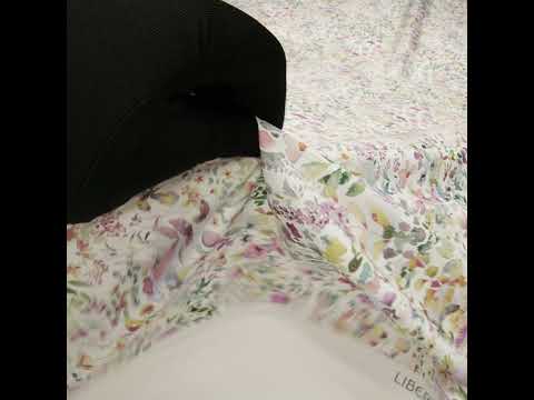 Liberty Fabrics Tana Lawn® - Felda Green - Pink, Yellow and Green Watercolor Flowers - Image 5 of 5