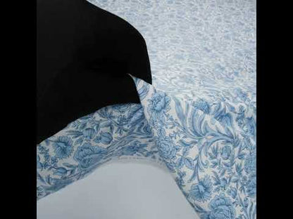 Liberty Fabrics Tana Lawn® - Sambourne Light Blue - Light Blue and White Fancy Roses