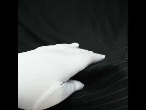 Liz Claiborne Jet Black and Beige Pinstriped Stretch Polyester Suiting - Image 5 of 5